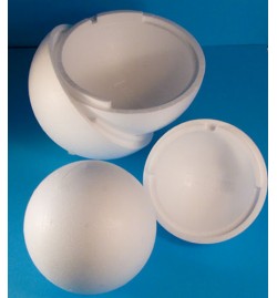 Polystyrene Ball 18cm - Opened in 2 pieces