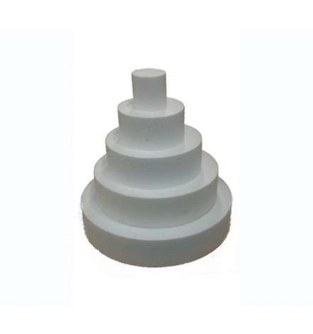 Polystyrene Round Flat 7x15cm