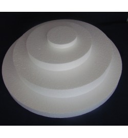 Polystyrene Round Flat 7x15cm