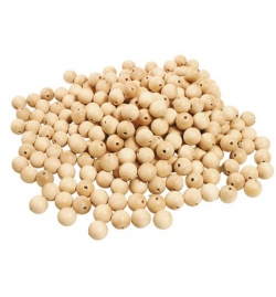Ξύλινη μπάλα 12mm με τρύπα 25pcs