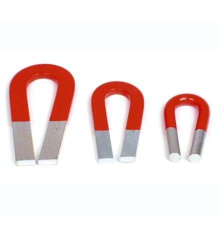 Chrome Steel Horseshoe Magnets Set 75/100/125mm