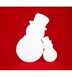Χιονάνθρωπος από πολυστερίνη φλατ 30x16x3cm