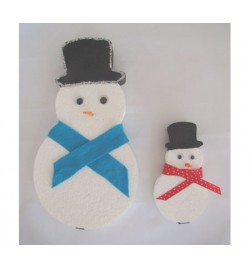 Polystyrene Snowman Flat 30x16x3cm