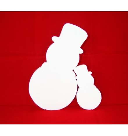 Polystyrene Snowman Flat 15x8x2cm