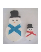 Polystyrene Snowman Flat 15x8x2cm