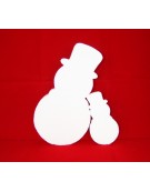 Χιονάνθρωπος από πολυστερίνη φλατ 46x25x5cm