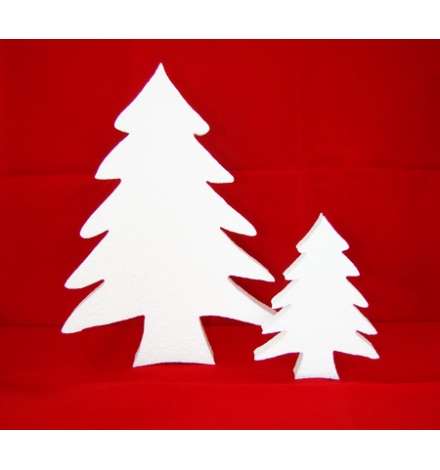 Polystyrene Christmas Tree Flat 15x9x2cm