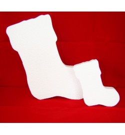 Polystyrene Christmas Boot Flat 15x10x2cm