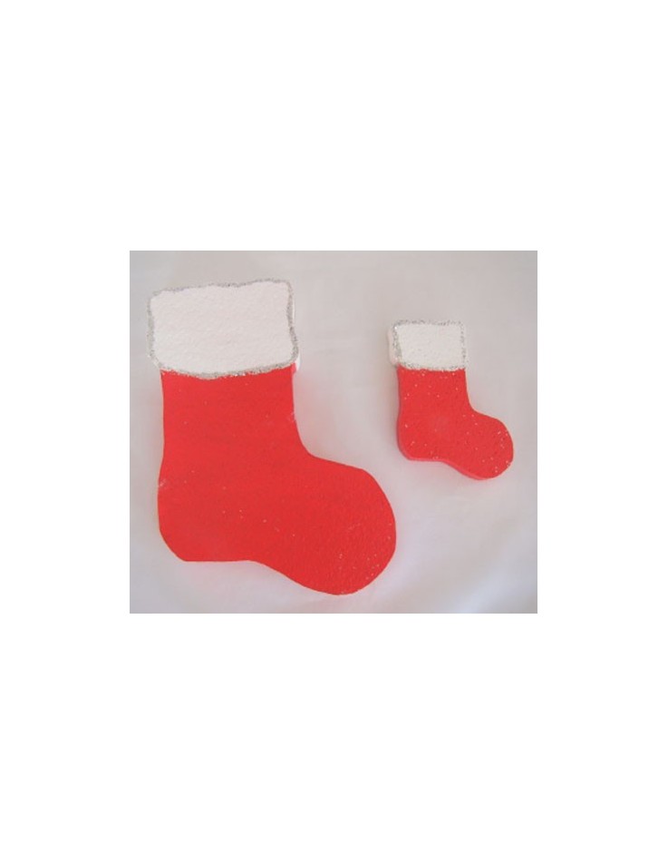 Polystyrene Christmas Boot Flat 10x7x2cm