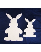 Polystyrene rabbit flat 20x13x2cm