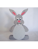 Polystyrene rabbit flat 20x13x2cm