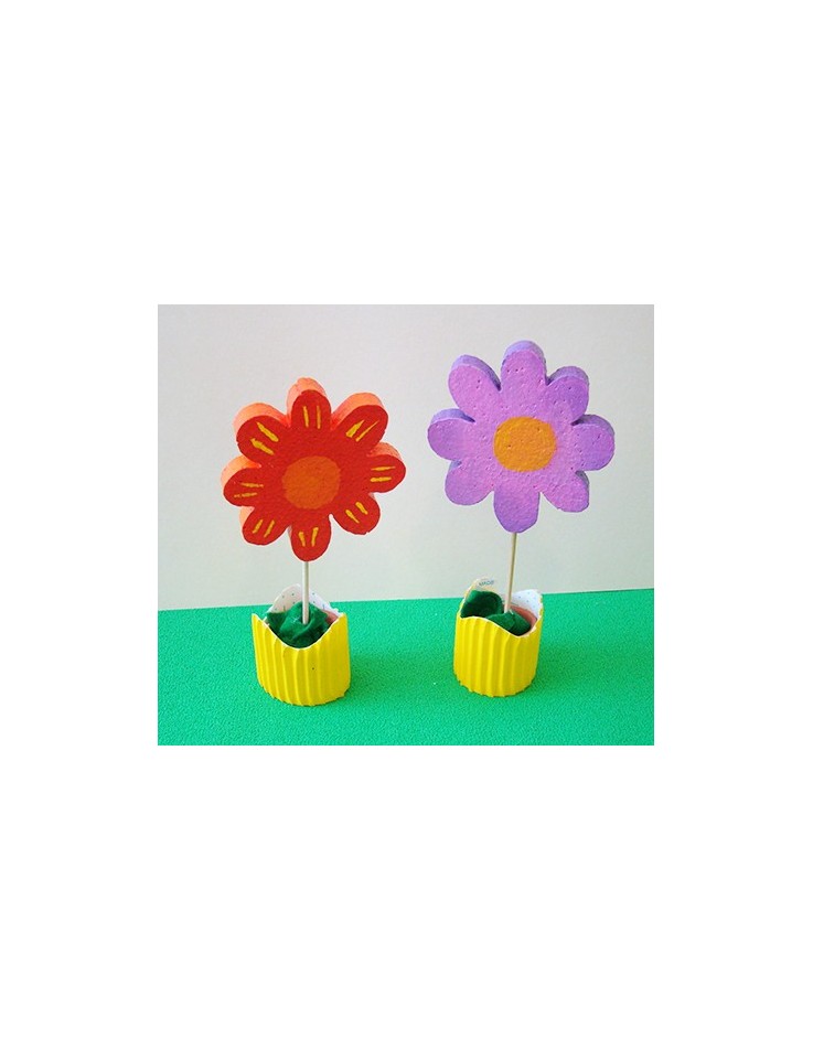 Λουλούδι από πολυστερίνη Φλατ 10cm x 1,5cm
