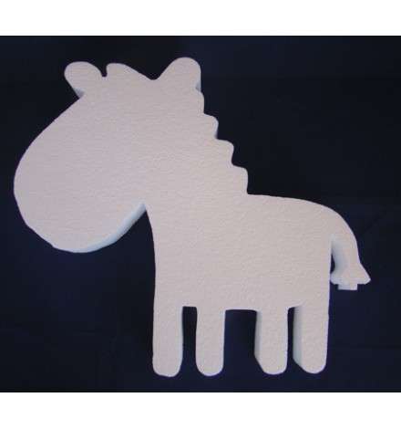 Polystyrene Zebra flat 20x18x3cm