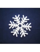Polystyrene Snowflake flat 31x31x3cm