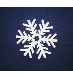Polystyrene Snowflake flat 31x31x3cm