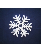 Polystyrene Snowflake flat 21x21x3cm