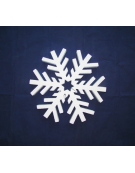 Polystyrene Snowflake flat 21x21x3cm