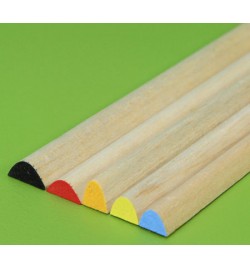 Ράβδος Balsa 14 x 10mm 91.5cm Ημί-Οβαλ (Μπλε)