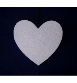 Polystyrene Heart Flat 20 x 20 x 3cm