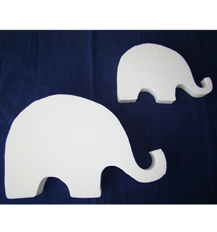 Polystyrene Elephant flat&nbsp;25x16x3cm