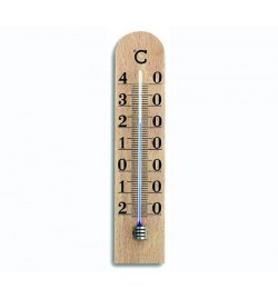 Analogue Wooden Indoor Thermometer 25cm