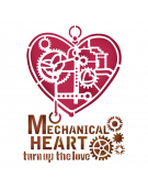 Stencil 15x20cm: "Mechanical heart" - Stamperia