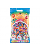 Hama bag of 1000 Coloured Striped Mix Beads