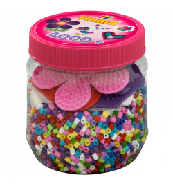 Hama Beads Καρδία & Λουλούδι Tub