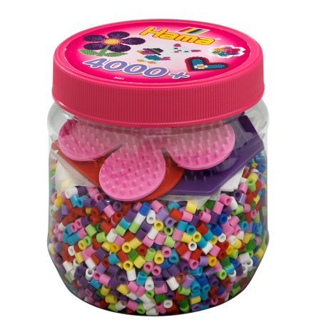 Hama Beads Καρδία & Λουλούδι Tub