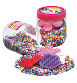 Hama Beads Καρδία & Λουλούδι Tub