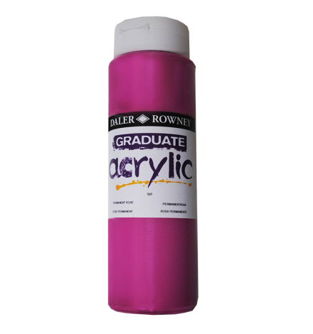 Acrylic Paint Graduate 500ml - Permanent Rose