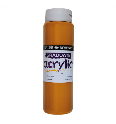 Acrylic Paint Graduate 500ml - Yellow Ochre