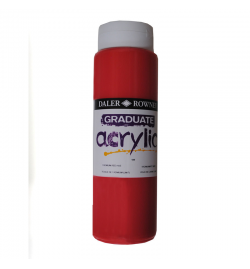 Acrylic Paint Graduate 500ml - Cadmium Red