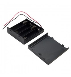 Battery Holder 4 x AA Flat Box with Switch