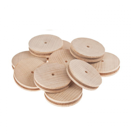 Wooden Pulley 50mm D - 4mm H