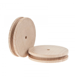 Wooden Pulley 50mm D - 4mm H