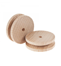 Ξύλινη Τροχαλία 30mm Δ - 4mm Τ