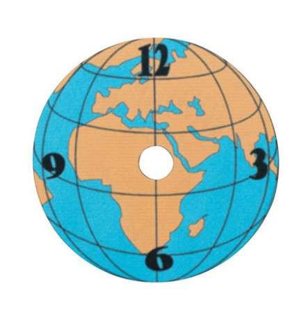 CD Clock Face - Globe