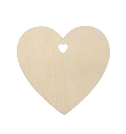 Wooden Heart 8cm x 2mm