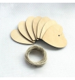 Wooden Heart 6cm x 2mm