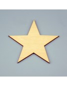 Wooden Star 4cm x 2mm