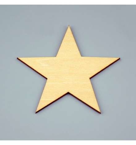 Wooden Star 4cm x 2mm