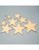 Wooden Star 4cm x 2mm