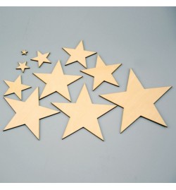 Wooden Star 4cm x 2mm