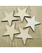 Wooden Star 4cm x 2mm