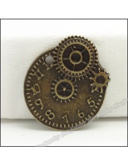 Μεταλλικό ρολόι με γρανάζια 20x21mm  4τεμ