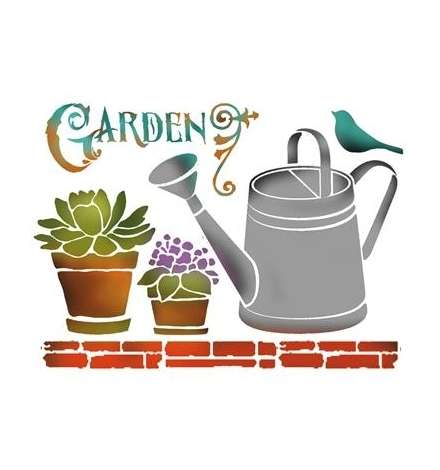 Stencil 15x20cm: "Garden" - Stamperia