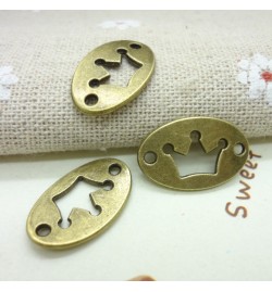 Edit: Metallic Charm Linker Crown 13x20mm 5pcs