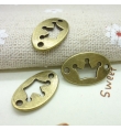 Metallic Charm Linker Crown 13x20mm 5pcs