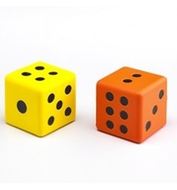 Soft Rubber Dice Pair 75mm